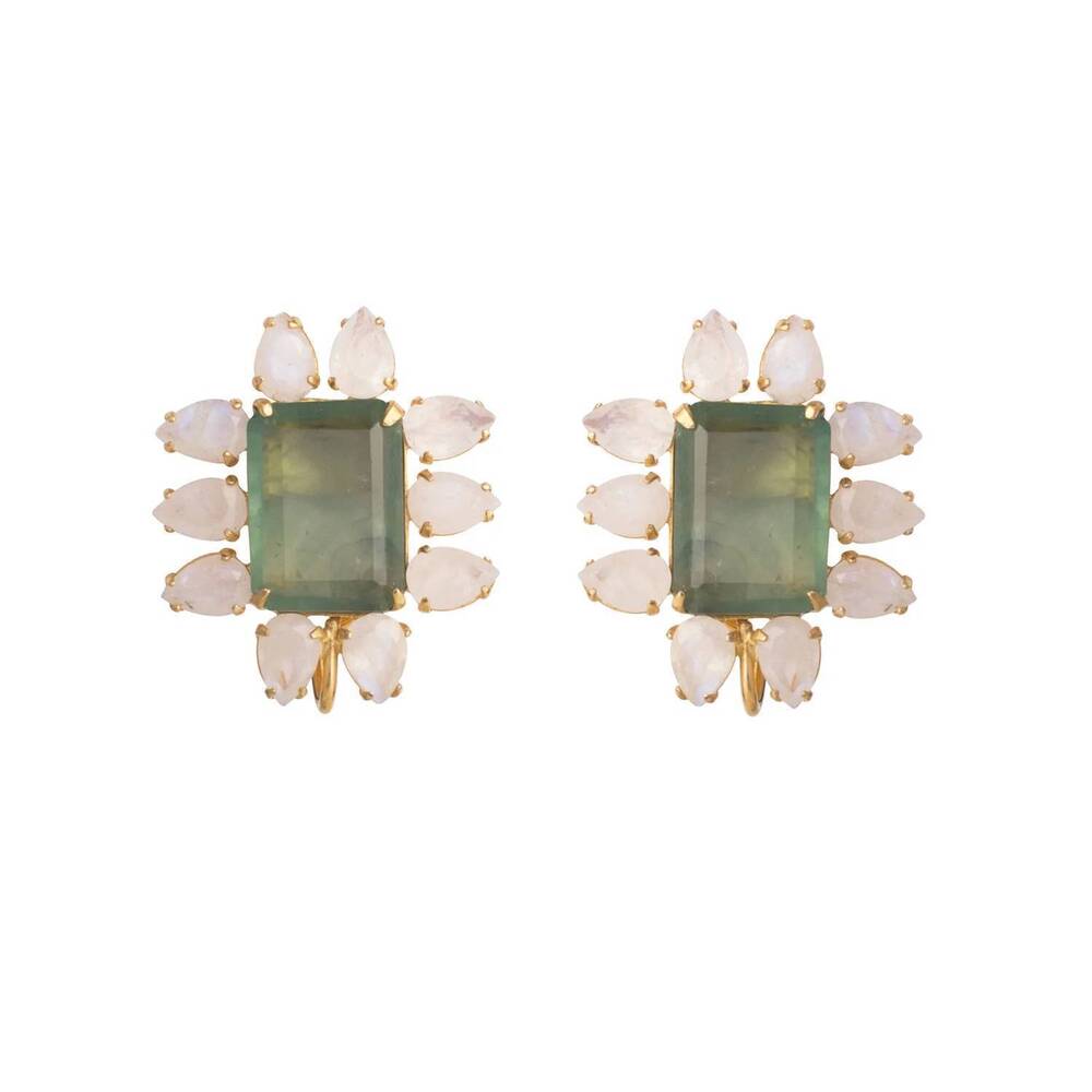 NEW BOUNKIT women's lucille studs in light green